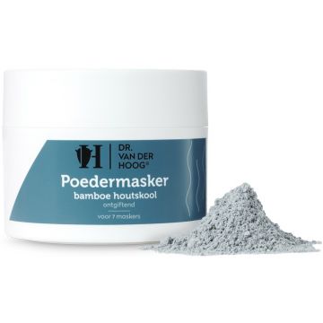 DR. VAN DER HOOG POEDERMASKER BAMBOE HOUTSKOOL GEZICHTSMASKER POT 70 GRAM
