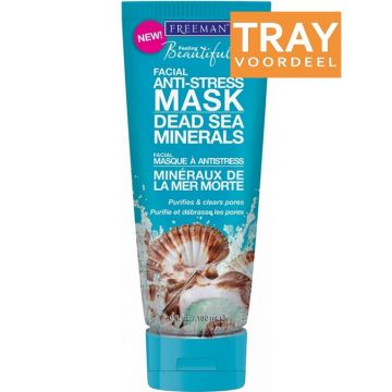 FREEMAN FACIAL ANTI-STRESS MASK DEAD SEA MINERALS GEZICHTSMASKER TRAY 6 X 150 ML