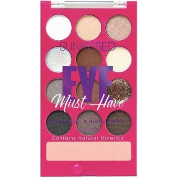 SUNKISSED EYE MUST HAVE EYESHADOW & HIGHLIGHTER PALETTE 9 GRAM