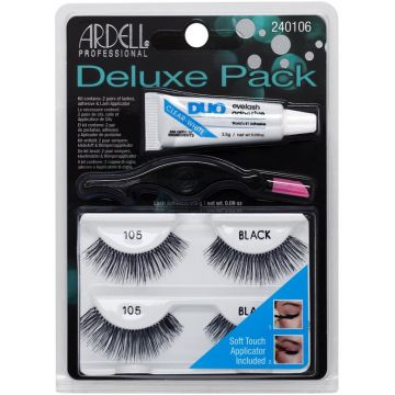 ARDELL DELUXE PACK 105 BLACK LASHES WITH GLUE NEPWIMPERS 1 STUK
