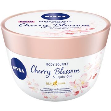 NIVEA CHERRY BLOSSOM & JOJOBA OLIE BODY SOUFFLE BODYCREME POT 200 ML