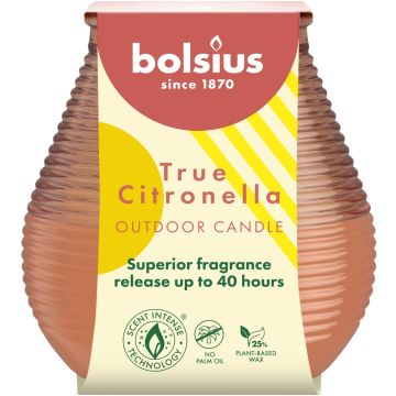 BOLSIUS TRUE CITRONELLA OUTDOOR CANDLE GEURKAARS (KORAAL) 1 STUK