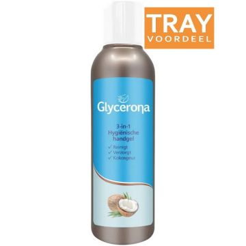 GLYCERONA 3-IN-1 HYGIENISCHE HANDGEL TRAY 12 X 200 ML