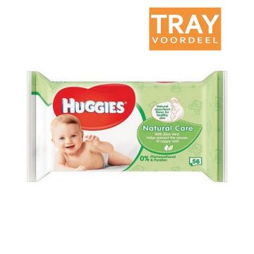 HUGGIES NATURAL CARE (HUGGIES) NATURAL CARE BABYDOEKJES TRAY 10 X 56 STUKS