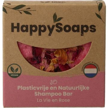 HAPPYSOAPS LA VIE EN ROSE SHAMPOO BAR DOOSJE 70 GRAM