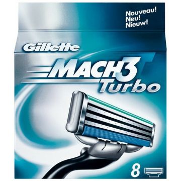 GILLETTE MACH 3 TURBO SCHEERMESJES 8 STUKS