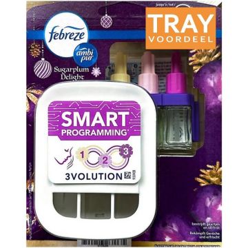 AMBI PUR 3VOLUTION SUGARPLUM DELIGHT HOUDER + NAVULLING LUCHTVERFRISSER 4 X 3 X 20 ML