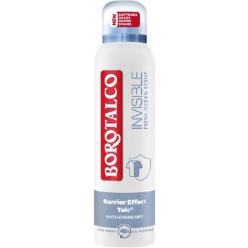 BOROTALCO INVISIBLE FRESH OCEAN SCENT DRY DEODORANT SPRAY SPUITBUS 150 ML