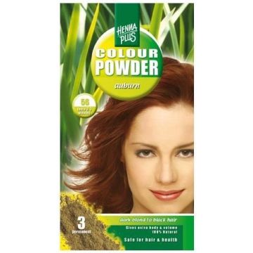 HENNA PLUS COLOUR POWDER 56 AUBURN HAARKLEURING PAK 100 GRAM