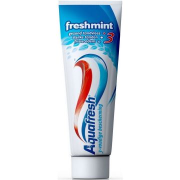 AQUAFRESH FRESH MINT (AQUAFRESH) FRESHMINT 3-VOUDIGE BESCHERMING TANDPASTA TUBE 75 ML