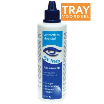 EYEFRESH CONTACTLENS VLOEISTOF ALLES-IN-EEN ZACHTE LENZEN TRAY 6 X 240 ML
