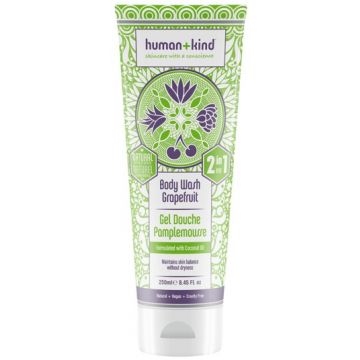 HUMAN+KIND GRAPEFRUIT BODY WASH DOUCHEGEL TUBE 250 ML