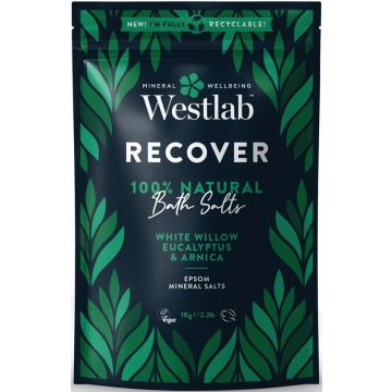 WESTLAB RECOVER WHITE WILLOW EUCALYPTUS & ARNICA BATH SALTS BADZOUT ZAK 1000 GRAM