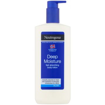 NEUTROGENA DEEP MOISTURE DRY SKIN FAST ABSORBING BODY LOTION POMP 400 ML
