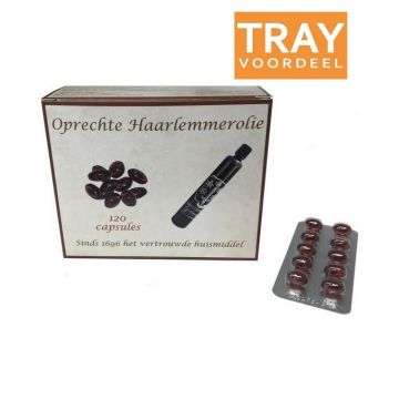 OPRECHTE HAARLEMMEROLIE CAPSULES TRAY 12 X 120 STUKS
