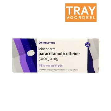 LEIDAPHARM PARACETAMOL/COFFEINE 500/50 MG TABLETTEN TRAY 10 X 20 STUKS