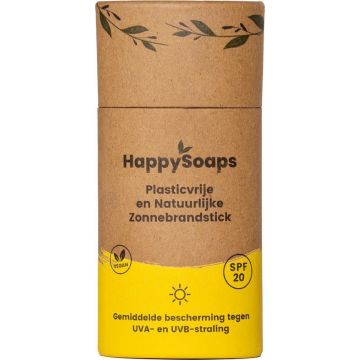 HAPPYSOAPS SPF 20 ZONNEBRAND STICK KOKER 50 GRAM