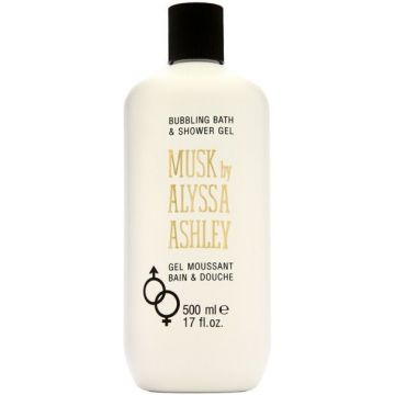 ALYSSA ASHLEY MUSK BUBBLING BATH & SHOWER GEL DOUCHEGEL FLACON 500 ML