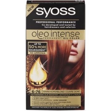 SYOSS OLEO INTENSE (SYOSS) OLEO INTENSE 6-76 WARM KOPERBLOND HAARVERF PAK 1 STUK