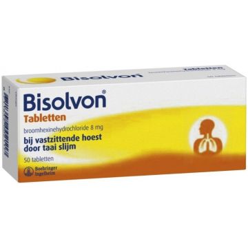 BISOLVON TABLETTEN BIJ VASTZITTENDE HOEST DOOSJE 50 STUKS