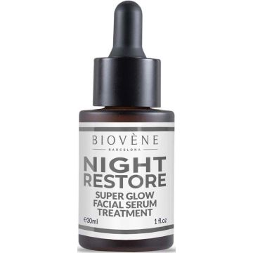 BIOVENE NIGHT RESTORE SUPER GLOW FACIAL SERUM TREATMENT GEZICHTSSERUM 30 ML