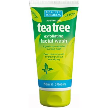 BEAUTY FORMULAS TEA TREE (BEAUTY FORMULAS) TEA TREE EXFOLIATING FACIAL WASH GEZICHTSREINIGER TUBE 150 ML