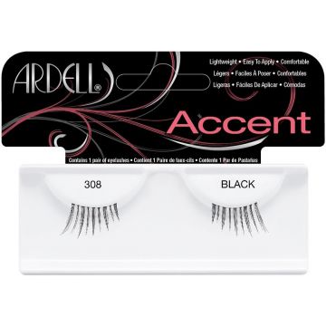 ARDELL ACCENT (ARDELL) ACCENT 308 BLACK LASHES NEPWIMPERS 1 PAAR
