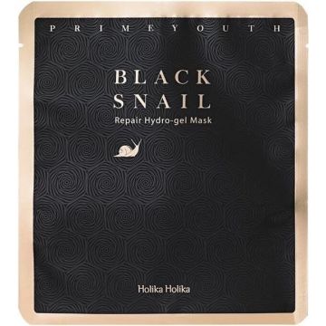 HOLIKA HOLIKA BLACK SNAIL REPAIR HYDRO-GEL MASK GEZICHTSMASKER ZAKJE 25 GRAM