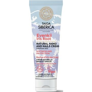 NATURA SIBERICA TAIGA (SIBERICA) TAIGA EVENKII IRIS ROOT NATURAL HAND AND NAILS CREAM HANDCREME TUBE 75 ML