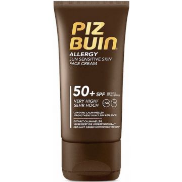 PIZ BUIN ALLERGY (PIZ BUIN) ALLERGY SUN SENSITIVE SKIN FACE CREAM SPF 50+ VERY HIGH ZONNEBRAND TUBE 50 ML