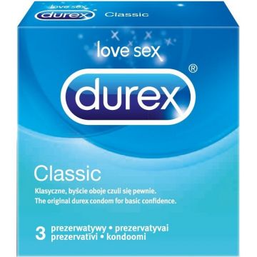 DUREX CLASSIC (DUREX) CLASSIC CONDOMS CONDOOMS DOOSJE 3 STUKS