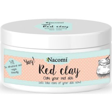 NACOMI RED CLAY FACE MASK GEZICHTSMASKER POT 100 GRAM