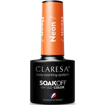 CLARESA COLOR SOAK OFF NEON 07 UV/LED GELLAK 5 GRAM