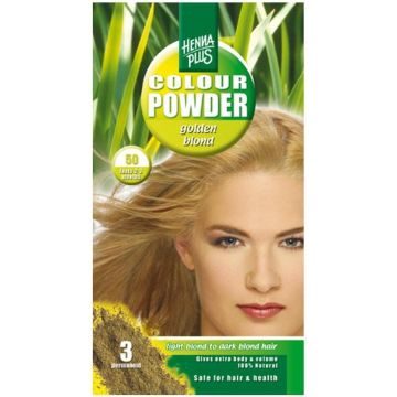 HENNA PLUS COLOUR POWDER 50 GOLDEN BLOND HAARKLEURING PAK 100 GRAM