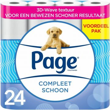 PAGE COMPLEET SCHOON TOILETPAPIER PAK 24 ROLLEN
