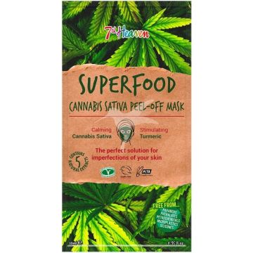 7TH HEAVEN SUPERFOOD (7TH HEAVEN) SUPERFOOD CANNABIS SATIVA PEEL-OFF MASK GEZICHTSMASKER ZAKJE 10 ML