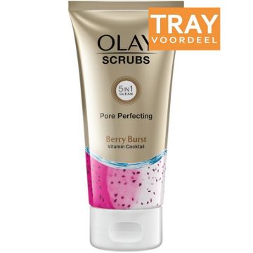 OLAY SCRUBS PORE PERFECTING BERRY BURST GEZICHTSSCRUB TRAY 6 X 150 ML