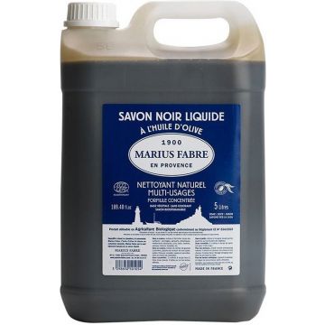 MARIUS FABRE OLIVE OIL BLACK SOAP ZWARTE VLOEIBARE ZEEP (NAVULLING) JERRYCAN 5000 ML