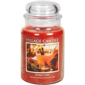 VILLAGE CANDLE MULLED CIDER GEURKAARS POT 602 GRAM