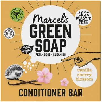 MARCEL'S GREEN SOAP VANILLA & CHERRY BLOSSOM CONDITIONER BAR DOOSJE 60 GRAM