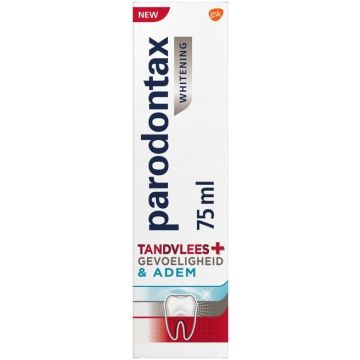 PARODONTAX TANDVLEES + GEVOELIGHEID & ADEM (PARODONTAX) TANDVLEES + GEVOELIGHEID & ADEM WHITENING TANDPASTA 75 ML