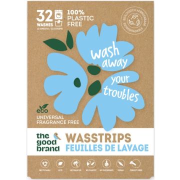 THE GOOD BRAND FRAGRANCE FREE WASSTRIPS DOOSJE 32 STUKS
