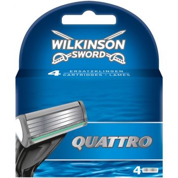 WILKINSON SWORD QUATTRO (WILKINSON) QUATTRO SCHEERMESJES PAK 4 STUKS