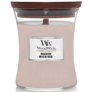 WOODWICK ROSEWOOD GEURKAARS POT 85 GRAM