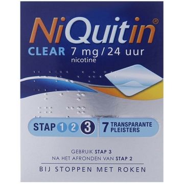 NIQUITIN CLEAR 7 MG NICOTINE PLEISTERS DOOSJE 7 STUKS