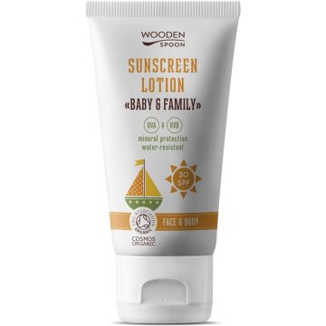 WOODEN SPOON BABY & FAMILY SPF 30 SUNSCREEN LOTION ZONNEBRANDLOTION 150 ML