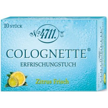 4711 COLOGNETTE REFRESHING LEMON VERFRISSINGSDOEKJES PAK 10 STUKS
