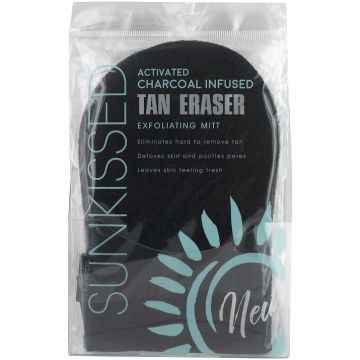 SUNKISSED ACTIVATED CHARCOAL INFUSED TAN ERASER EXFOLIATING MITT HANDSCHOEN 1 STUK