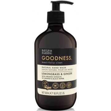 BAYLIS & HARDING GOODNESS LEMONGRASS & GINGER HAND WASH HANDZEEP POMP 500 ML