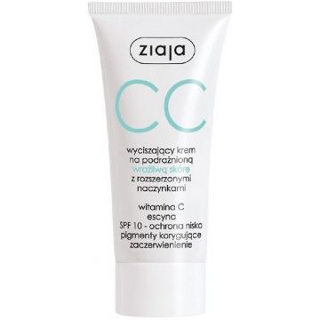 ZIAJA CC CREAM FOR IRRITATED AND SENSITIVE SKIN NATURAL SHADE 50 ML